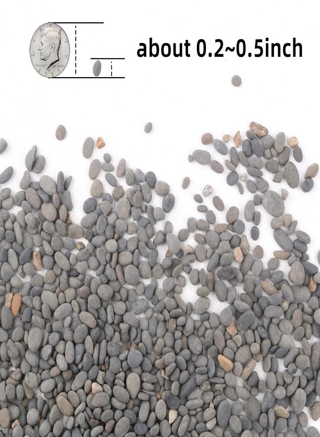 CJGQ Decorative River Rocks Pebbles for Succulents, Cacti & Gardens, Aquarium Gravel, Fish Tank Rocks, 2.4 lb - Image 5